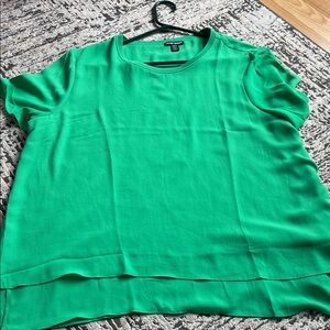 Hilary Radley Vibrant Green Short Sleeve Top